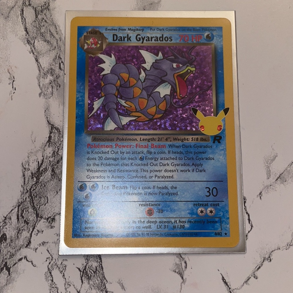 Dark Gyrados Pokemon Etb 25th anniversary